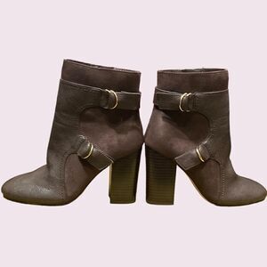 Nine West Brown Ankle Boots